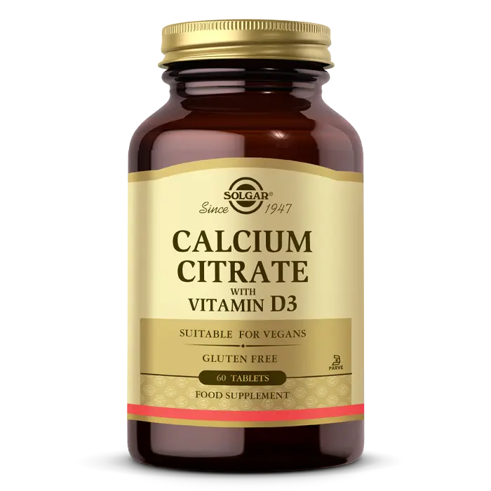 مکمل کلسیم سیترات ویتامین د3| Calcium Citrate Vitamin D3 سولگار 60 عددی