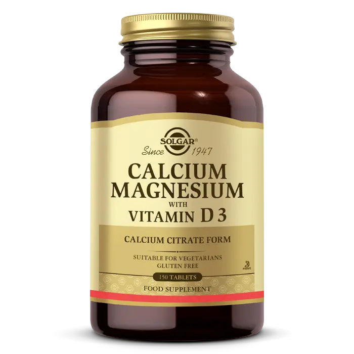 مکمل کلسیم منیزیم ویتامین Calcium Magnesium Vitamin D3 سولگار 150 عددی