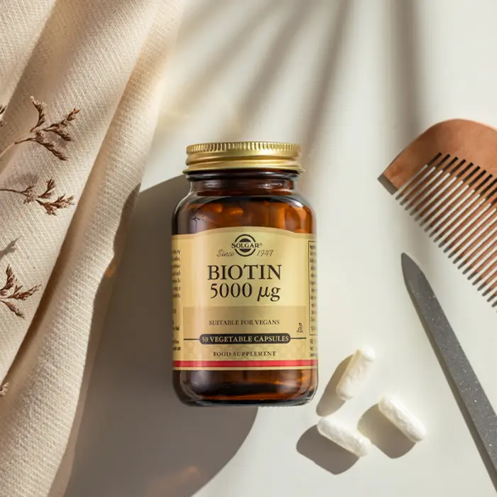مکمل بیوتین Biotin سولگار 5000 میکروگرم 50 عددی