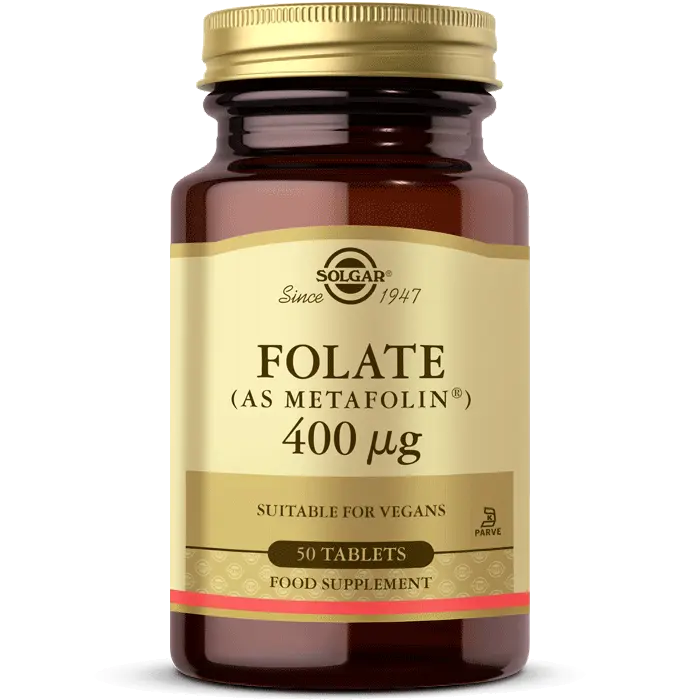 مکمل و قرص فولات Folate سولگار 400 میلیگرم 50 عددی