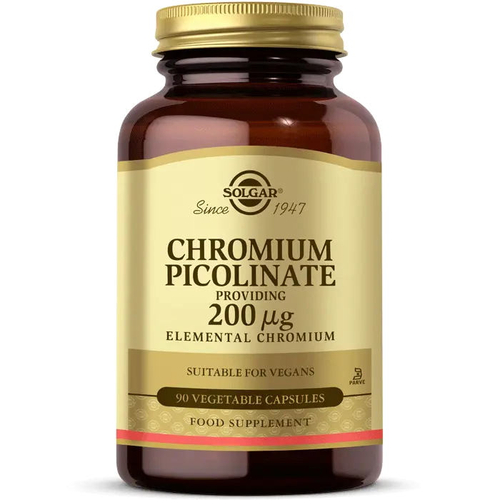 مکمل کروم پیکولینات Chromium Picolinate سولگار 200 میکروگرم 90 عددی