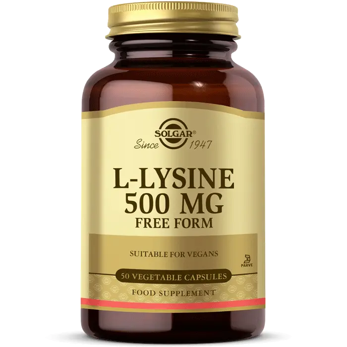 مکمل ال-لیزین L-LYSINE سولگار 500 میلیگرم 50 عددی