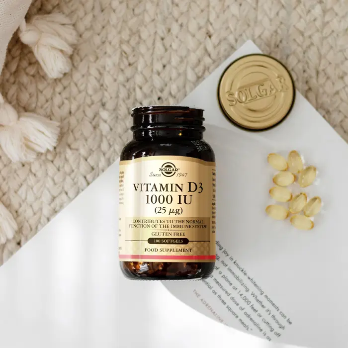 مکمل سافت ژل ویتامین Vitamin D3 سولگار 1000 واحدی 100 عددی