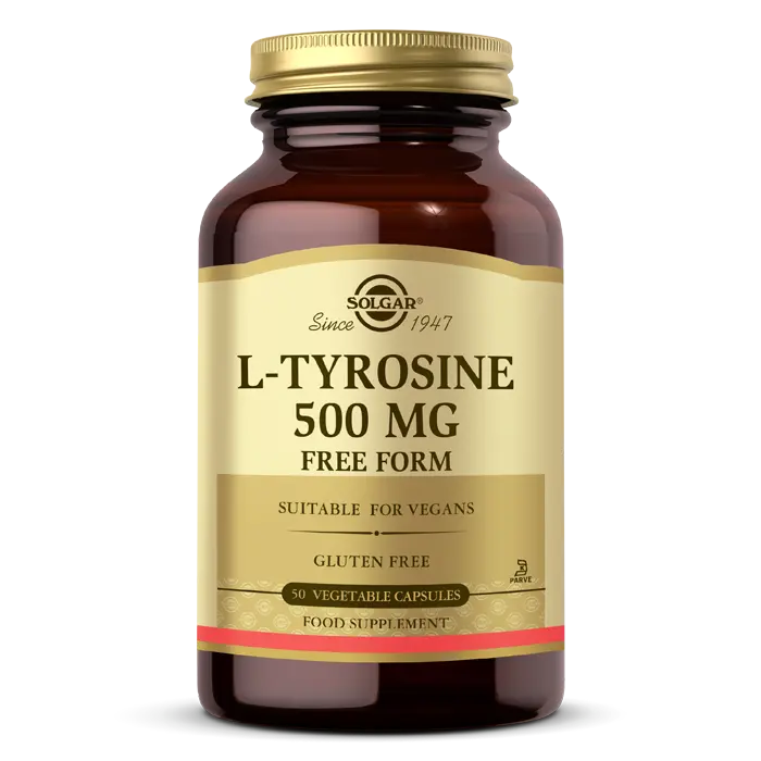مکمل ال-تیروزین L-tyrosine (افزایش تمرکز و کاهش اضطراب) سولگار 500 میلیگرم 50 عددی
