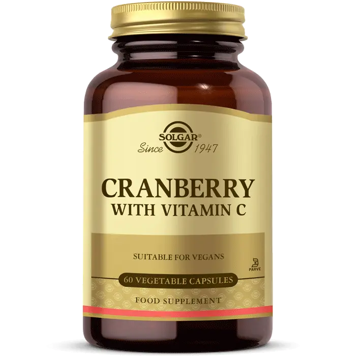 مکمل زغال اخته با ویتامین Cranberry With Vitamin C سولگار 60 عددی