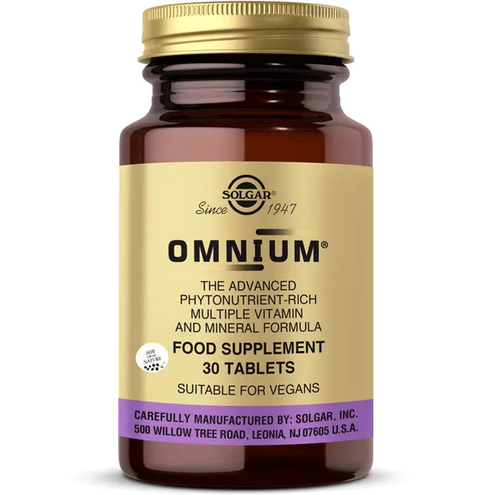 مکمل مولتی ویتامین مینرال اومنیوم Omnium سولگار 30 و 60 عددی