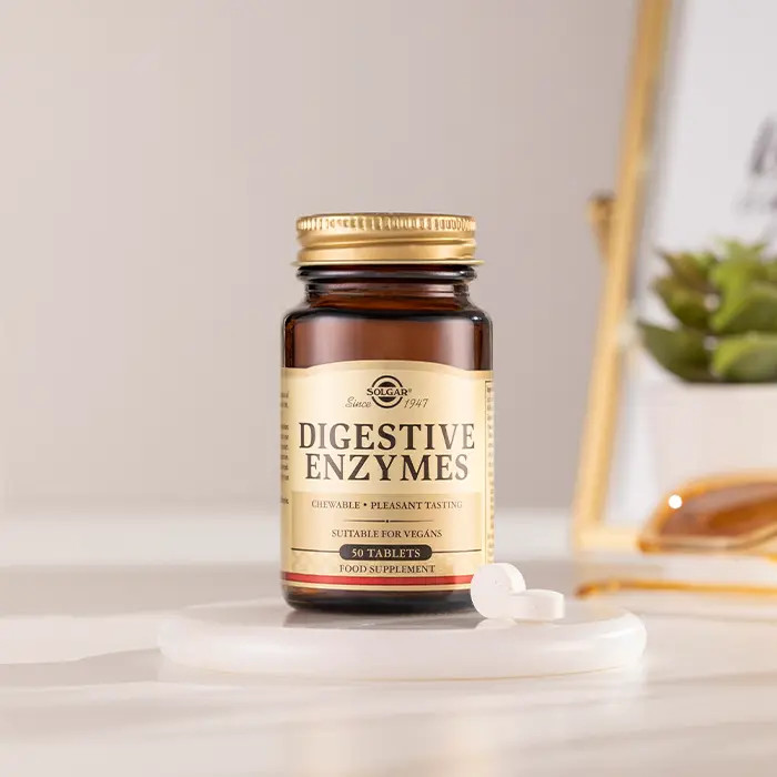 مکمل دایجستیو آنزیم Digestive enzyme(بهبود تجزیه و هضم غذا) سولگار 50عدد (انقضا 2028)