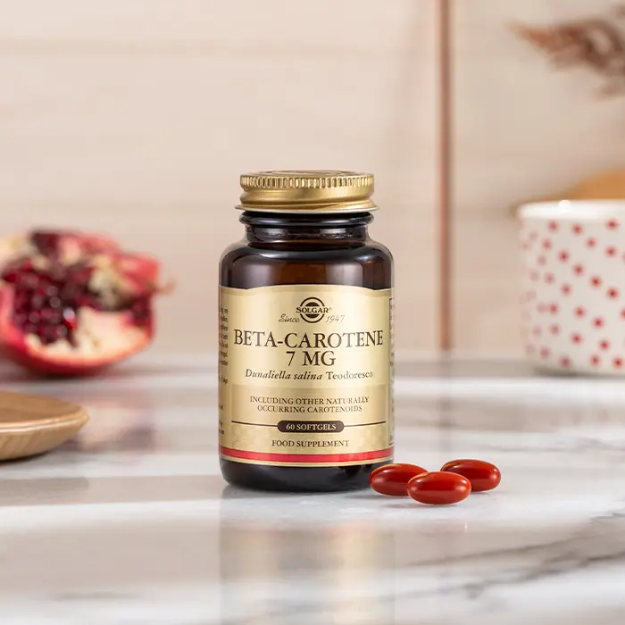 کپسول بتا کاروتن Beta-Carotene سولگار 7 میلی گرم 60 عددی