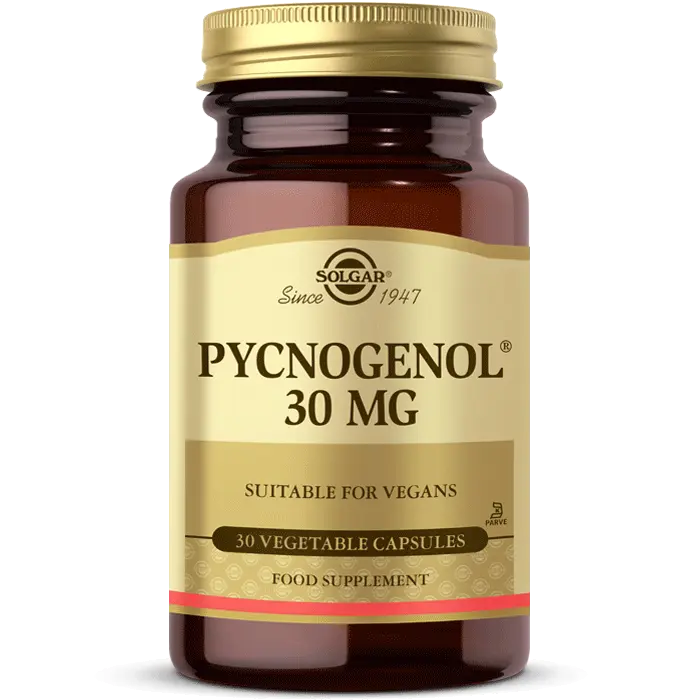 کپسول پیکنوژنول Pycnogenol (ترکیب استخراج شده پوست درخت کاج) سولگار 30 میلیگرم 30 عددی