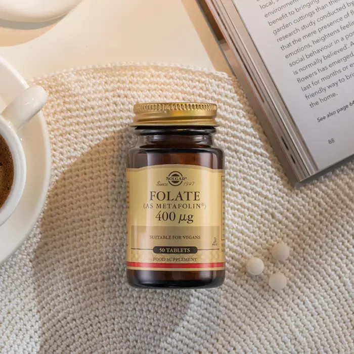 مکمل و قرص فولات Folate سولگار 400 میلیگرم 50 عددی