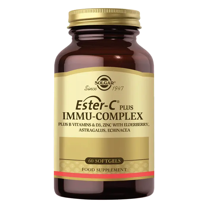 مکمل استرویتامین سی Ester-C Plus IMMU-COMPLEX(تقویت سیستم ایمنی) سولگار 60 عددی