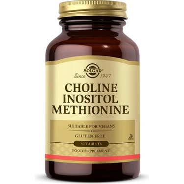 مکمل غذایی سولگار کولین، اینوزیتول و متیونین – ۵۰ عدد قرص    Solgar Choline Inositol Methionine