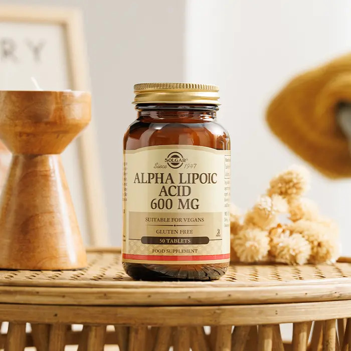 مکمل آلفا لیپوئیک اسید Alpha-Lipoic Acid سولگار 600 میلی گرم 50عددی