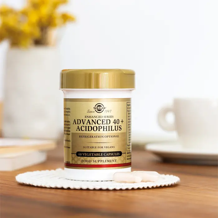 کپسول پروبیوتیک افراد بالای 40 سال اسیدوفیلوس Advanced Acidophilus+40 سولگار 60 عددی
